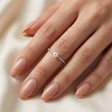 Сребърен пръстен с перла