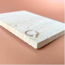 Сребърен пръстен с перла