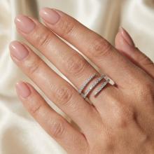 Сребърен пръстен Zirconia Spiral