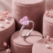 Сребърен пръстен Pink Love Affair