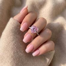 Сребърен пръстен Pink Love Affair