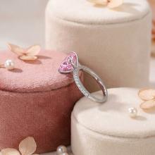 Сребърен пръстен Pink Love Affair