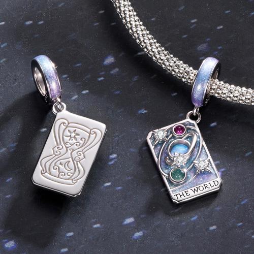 Сребърен Талисман Tarot card-The world