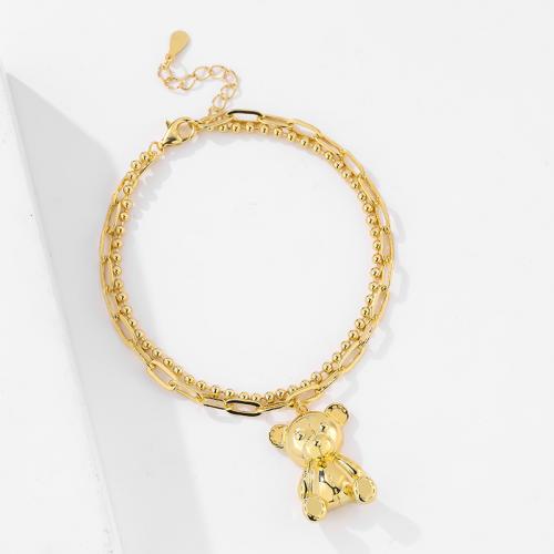 Сребърна гривна Teddy Bear