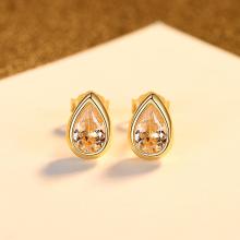 Сребърни обеци Crystal Drop