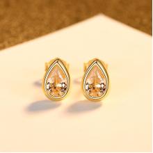 Сребърни обеци Crystal Drop