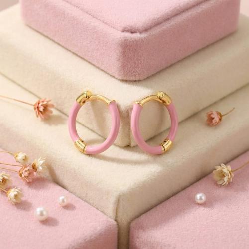 Сребърни обеци с емайл Emma