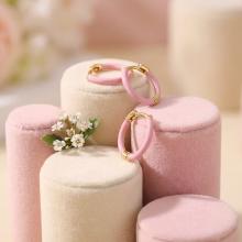 Сребърни обеци с емайл Emma