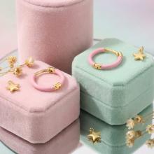 Сребърни обеци с емайл Emma