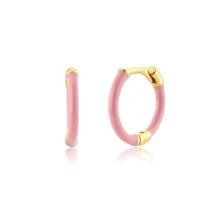 Сребърни обеци с емайл Emma