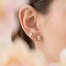 Златни обеци Седефени пеперуди