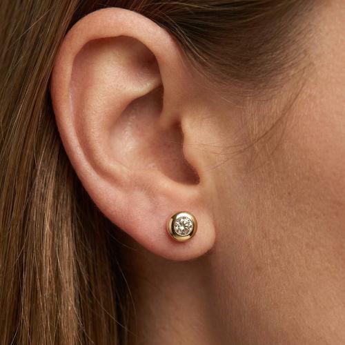 Златни обеци Ава 6мм