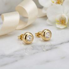 Златни обеци Ава 5мм