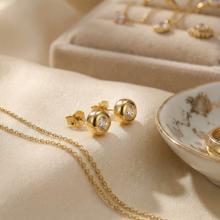 Златни обеци Ава 5мм