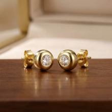 Златни обеци Ава 5мм