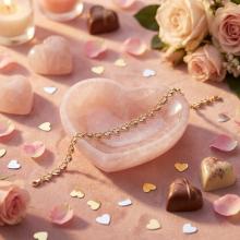 Златна гривна HEARTS