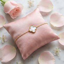 Златна гривна Детелинка с опал-11мм