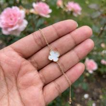 Златна гривна Детелинка с опал-11мм