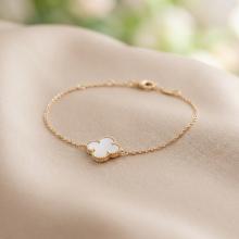 Златна гривна Детелинка с опал-11мм