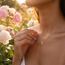 Златно  колие Сърце