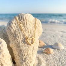 Златно  колие Сърце