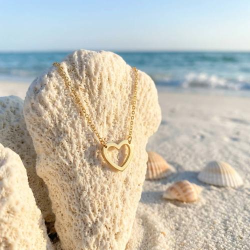 Златно  колие Сърце