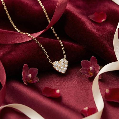 Златно колие Нежно Сърце 5мм