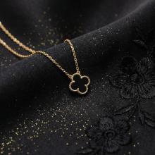 Златно колие Детелинка с оникс-9мм