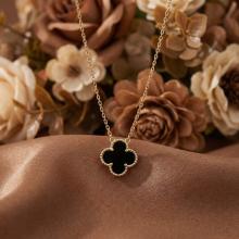 Златно колие Детелинка с оникс-9мм