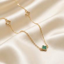 Златно колие Green Clover