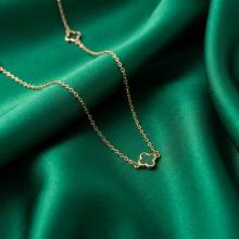 Златно колие Green Clover