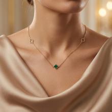 Златно колие Green Clover