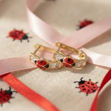 Детски златни обеци Калинки