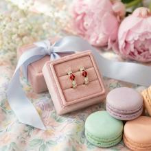 Детски златни обеци Калинки