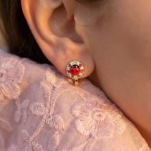 Детски златни обеци Калинки