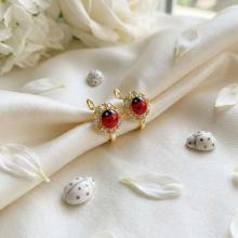 Детски златни обеци Калинки