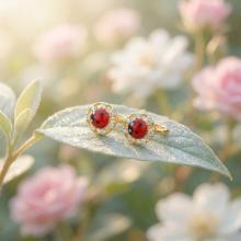 Детски златни обеци Калинки