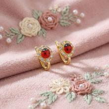 Детски златни обеци Калинки