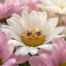 Златни обеци Калинки