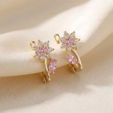 Детски златни обеци Цветенца