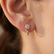 Детски златни обеци Цветенца