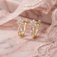 Детски златни обеци Цветенца