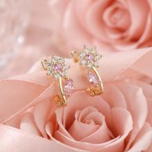 Детски златни обеци Цветенца