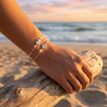 Сребърна гривна с инициали