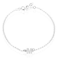 Сребърна гривна с инициали