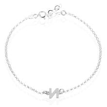 Сребърна гривна с инициали