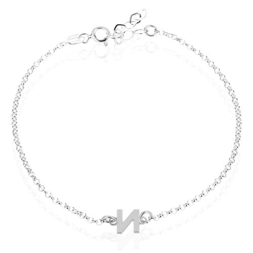 Сребърна гривна с инициали