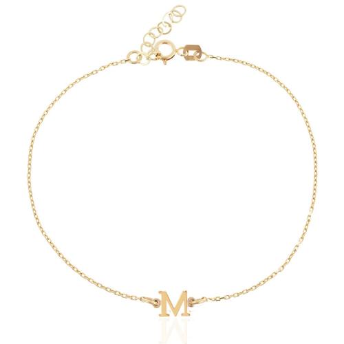 Златна гривна с инициали