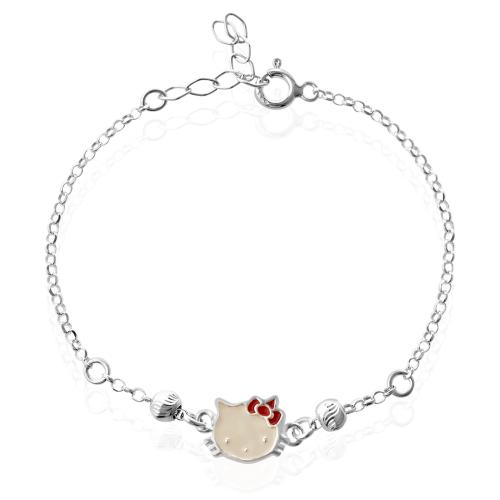 Сребърна гривна Hello Kitty