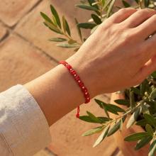 Мъжка гривна със златни топчета и черен оникс R22